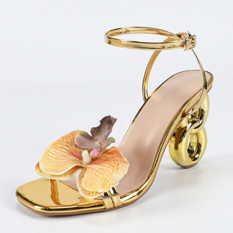 Women'S Shoes Quality - Aneikeh Gouden Open Teen Gesp StrapSandals
