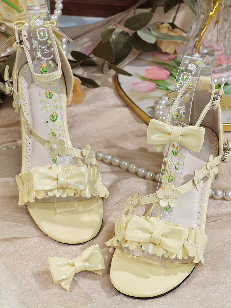 Women'S Shoes Clogs - Japanse originele Lolita bloem frilly strik