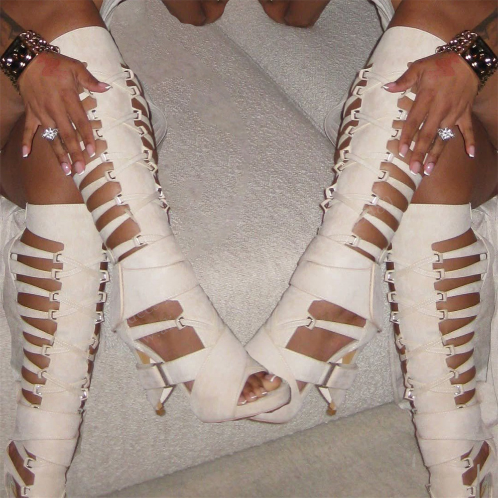 Gladiator Hollow Belt Buckle K - Knee High Boots Women recensie en prijs