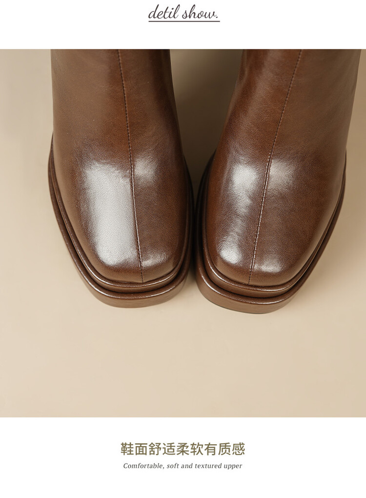 Zachte leren kniehoge laarzen  - Knee High Boots Women recensie en prijs